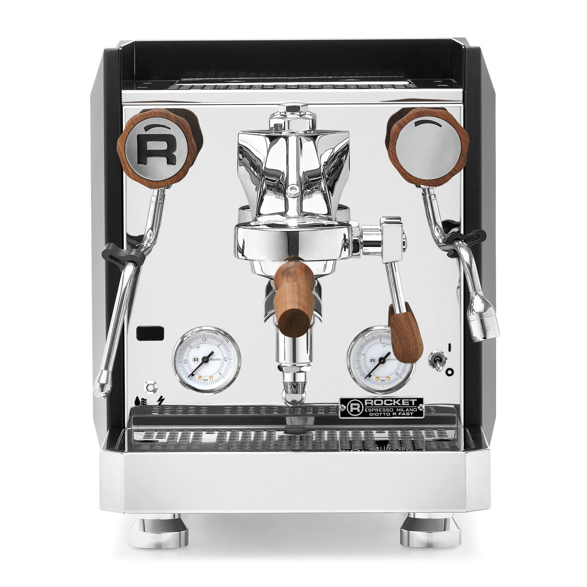 Rocket Espresso Giotto FAST R Espresso Machine – Black / Walnut / No Flow Control