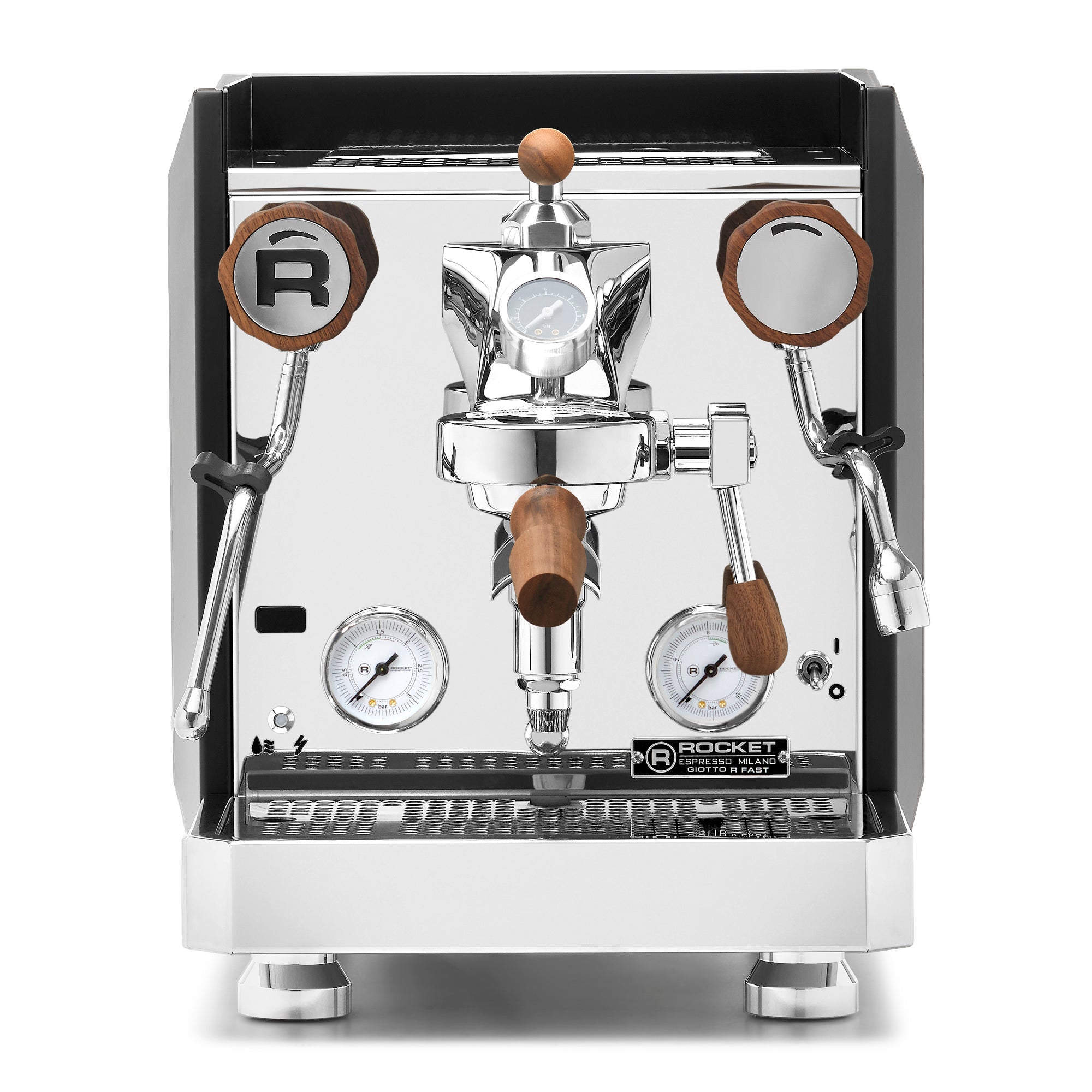 Rocket Espresso Giotto FAST R Espresso Machine – Black / Walnut / Flow Control