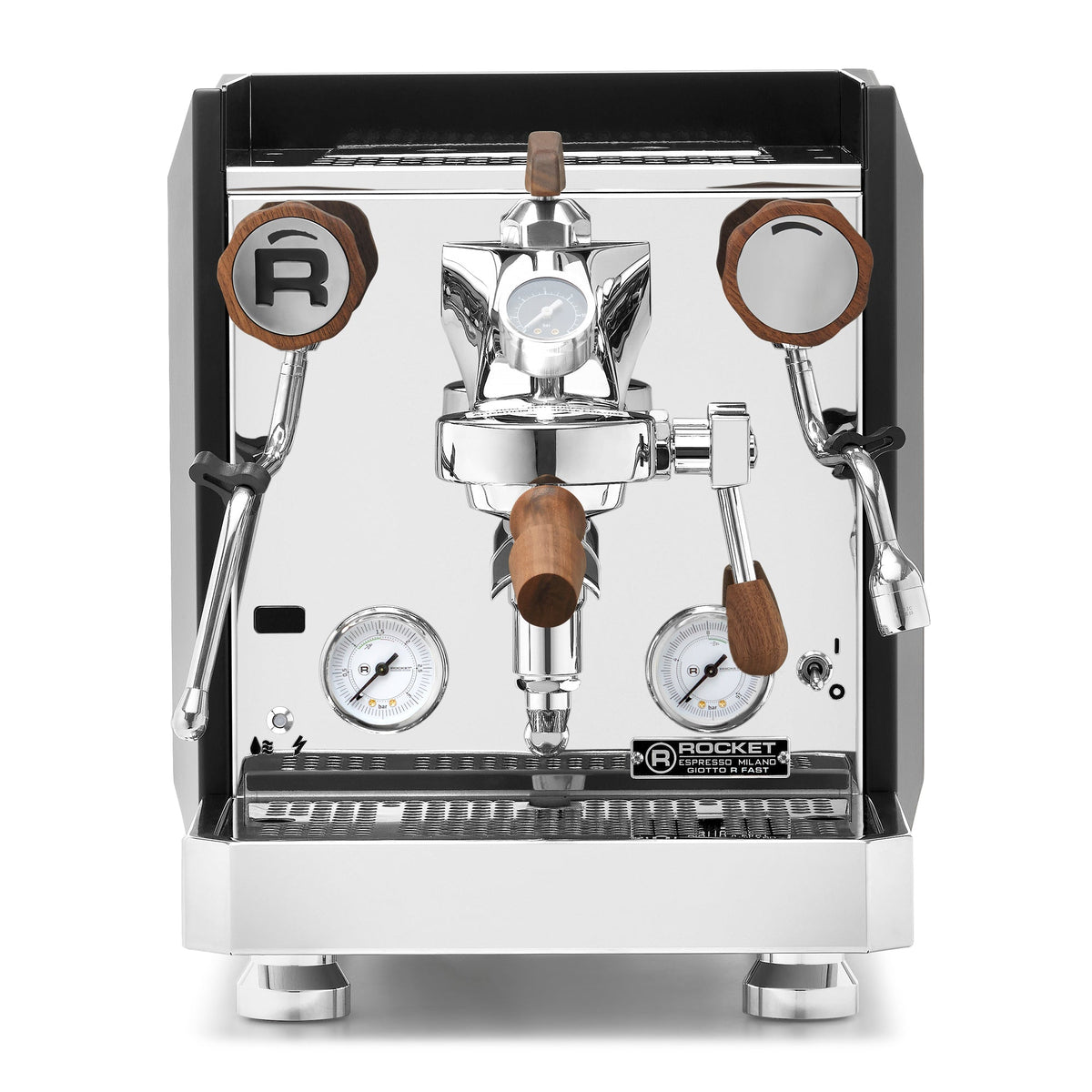 Rocket Espresso Giotto FAST R Espresso Machine – Black / Walnut / Flow Paddle