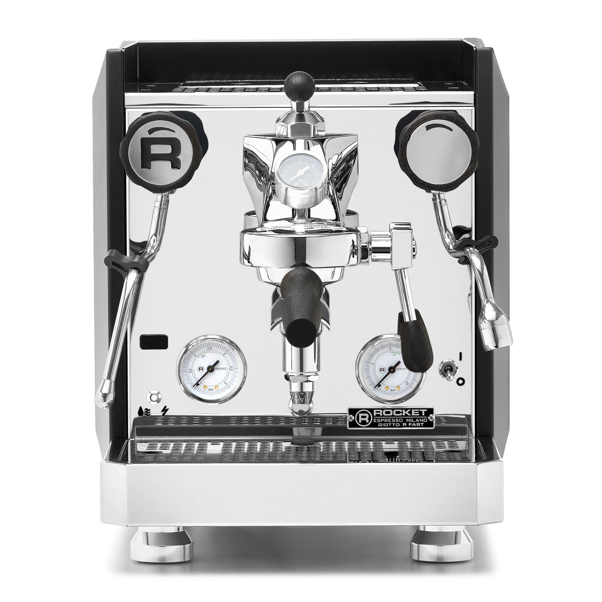 Rocket Espresso Giotto FAST R Espresso Machine – Black / Blackened Oak / Flow Control