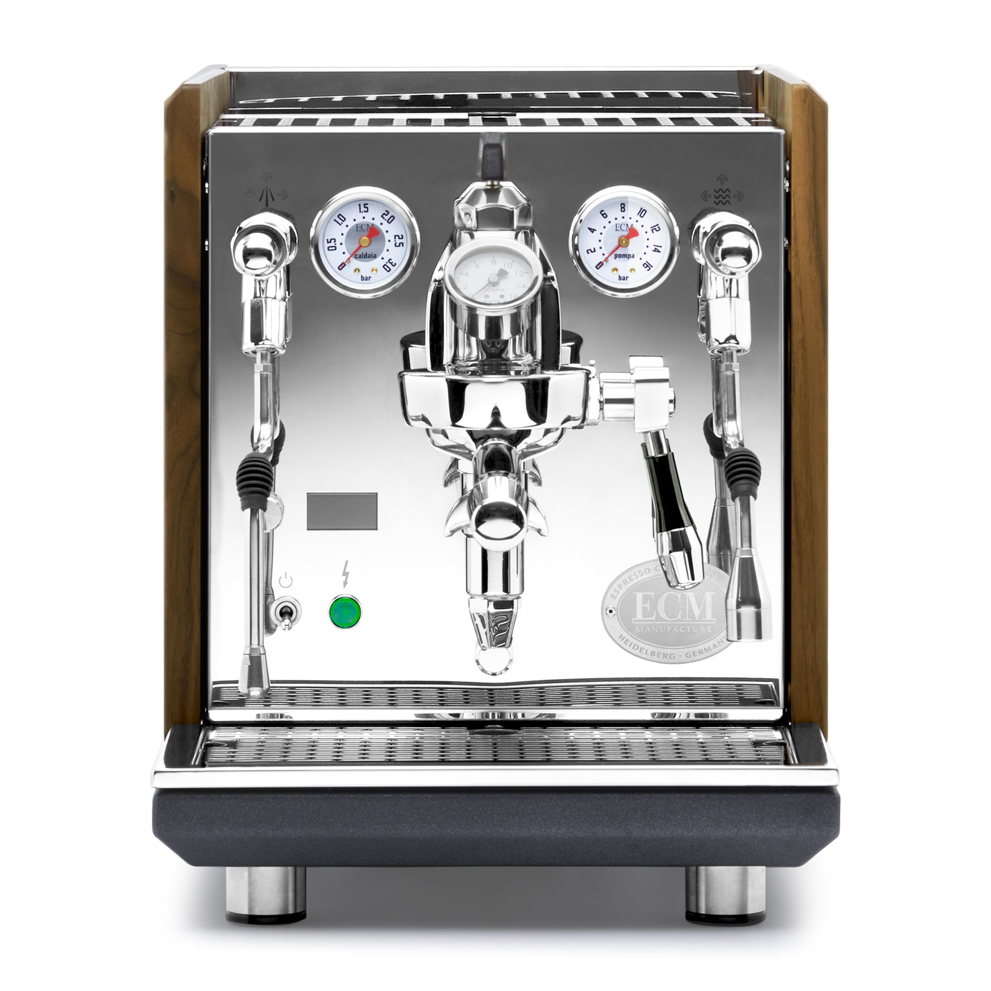 ECM Synchronika II Espresso Machine – Walnut Panels / Flow Paddle