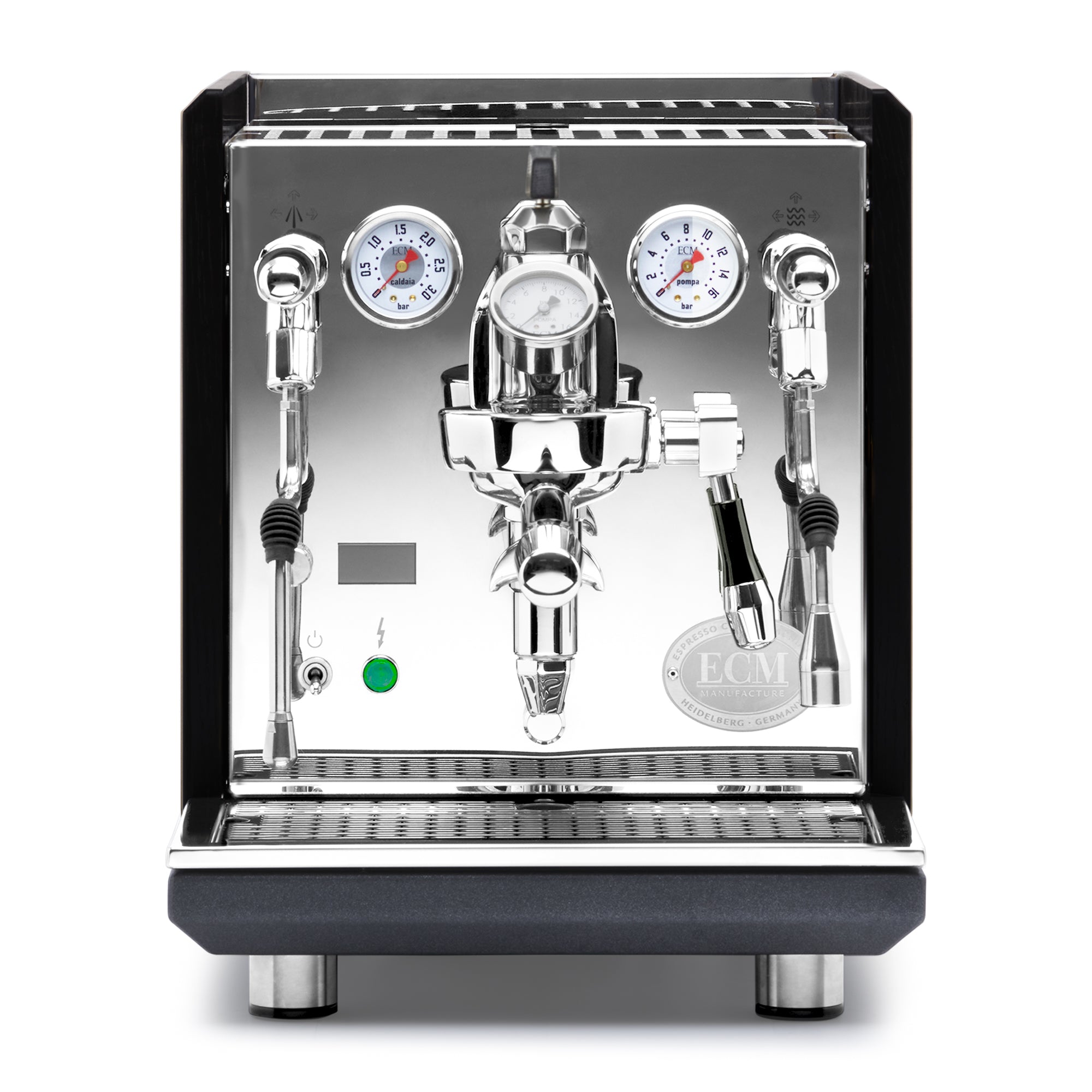 ECM Synchronika II Espresso Machine – Blackened Oak Panels / Flow Paddle