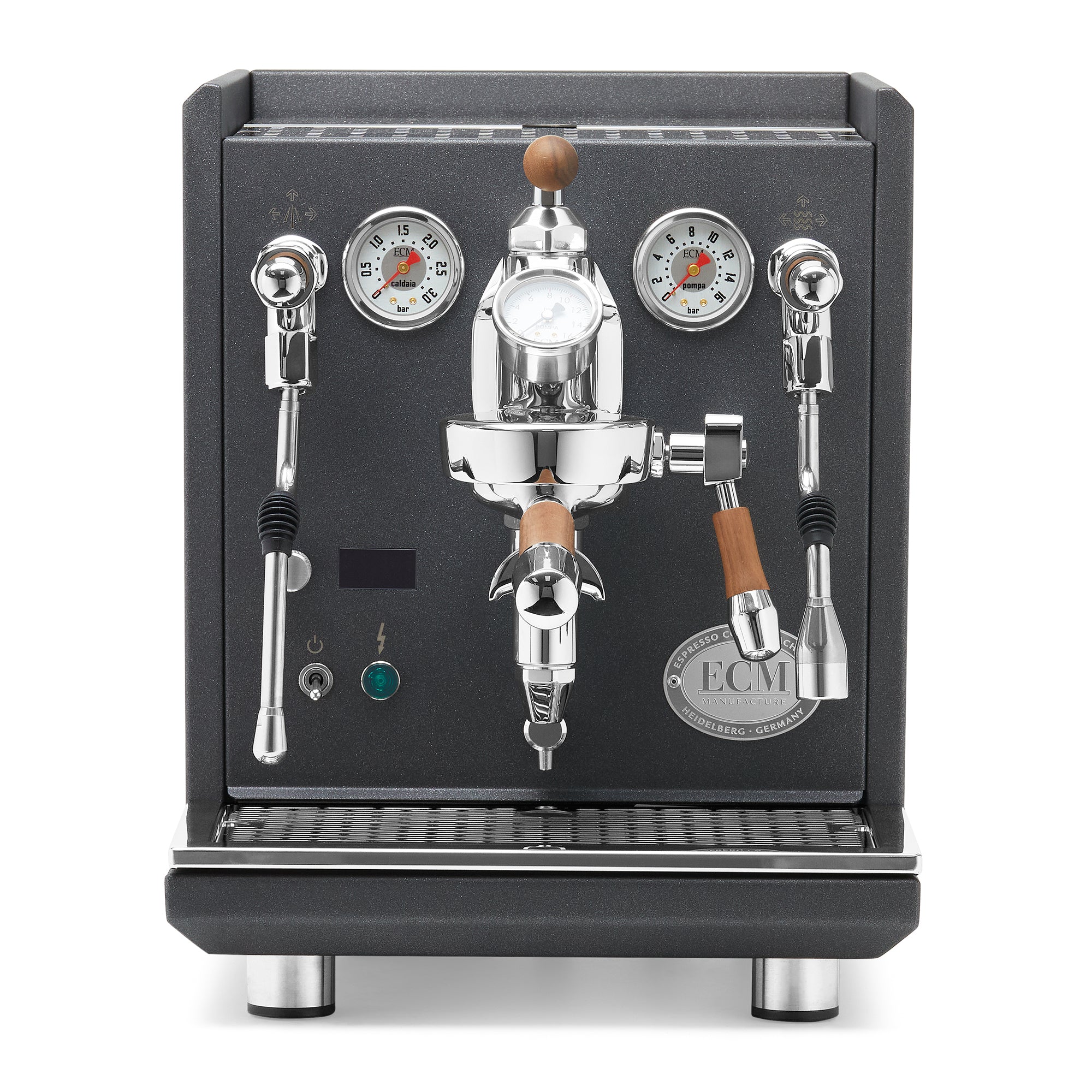 ECM Synchronika II Anthracite Espresso Machine – Anthracite / Walnut / Flow Control