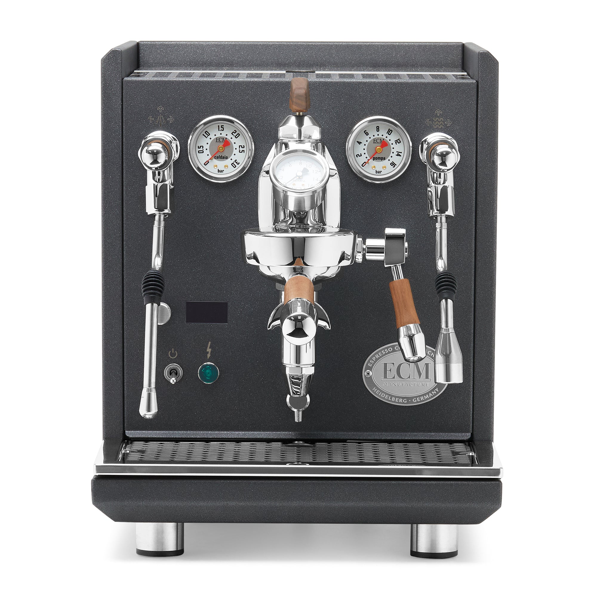 ECM Synchronika II Anthracite Espresso Machine – Anthracite / Walnut / Flow Paddle