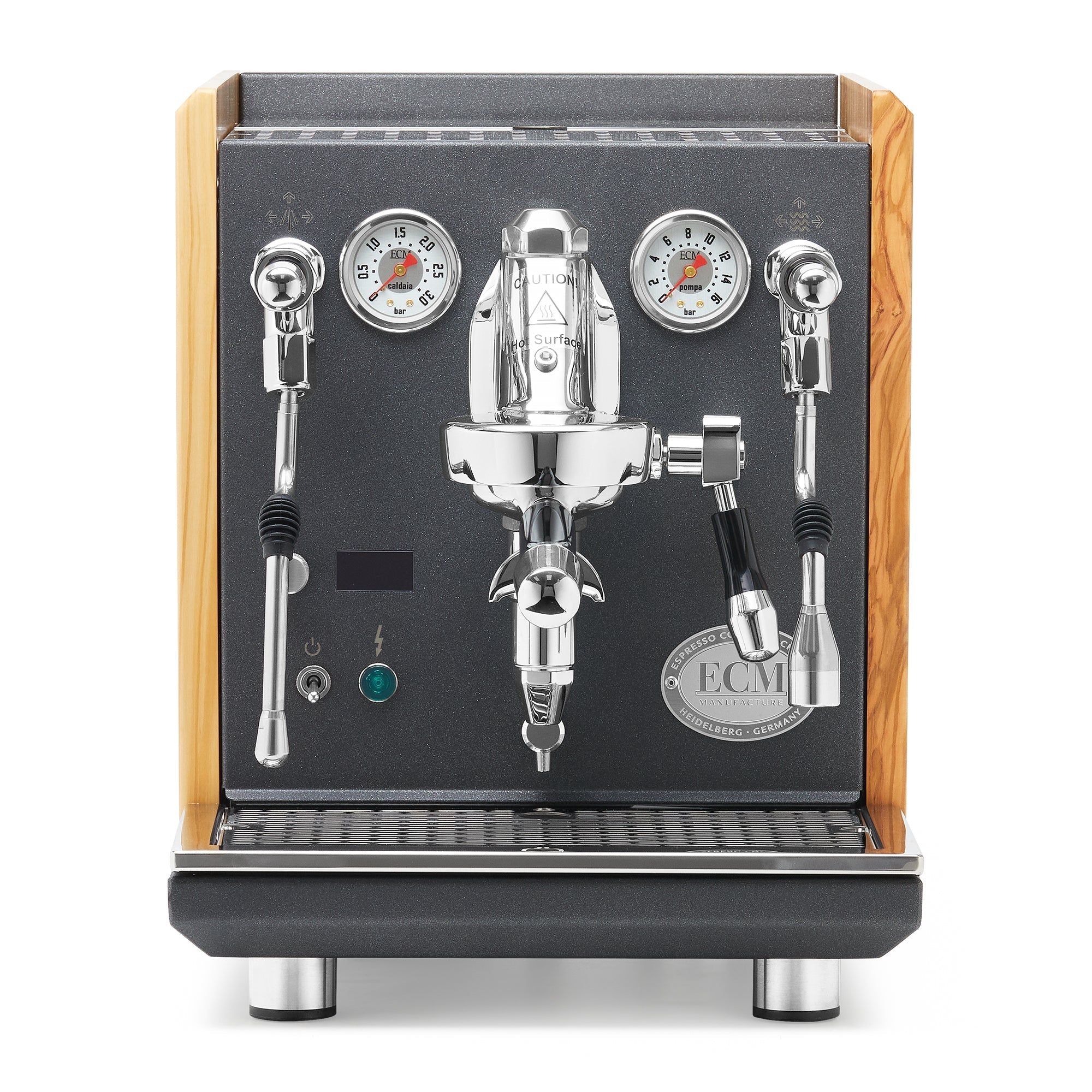 ECM Synchronika II Anthracite Espresso Machine – Olive Wood / No Accents / No Flow Control