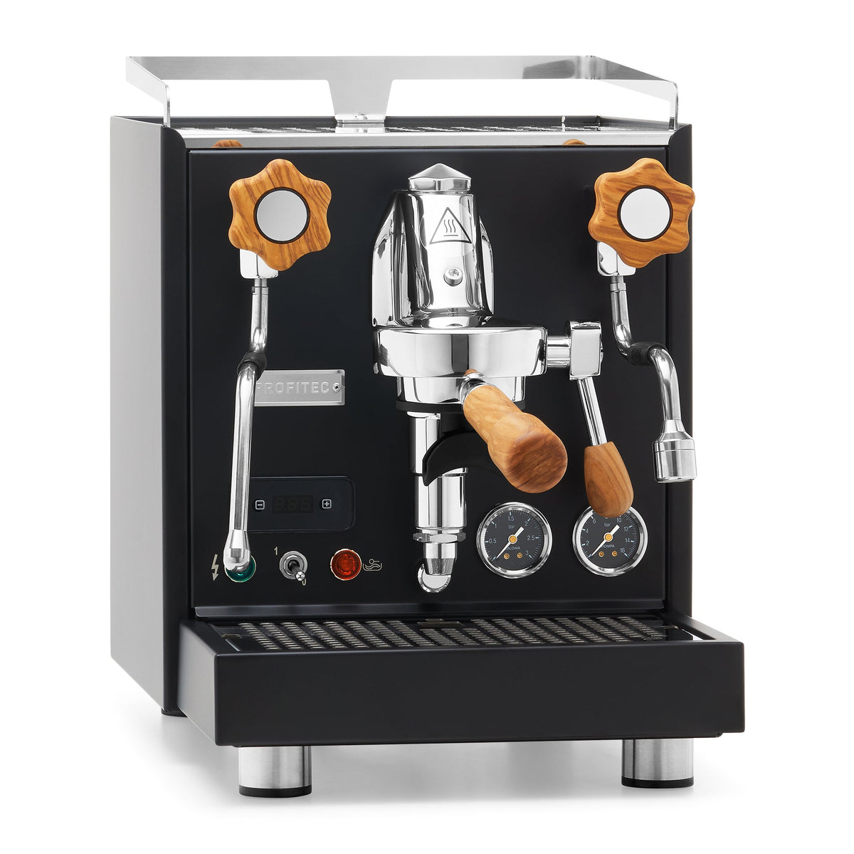 Profitec Pro 500 PID Espresso Machine – Black / Olive Wood / No Flow Control