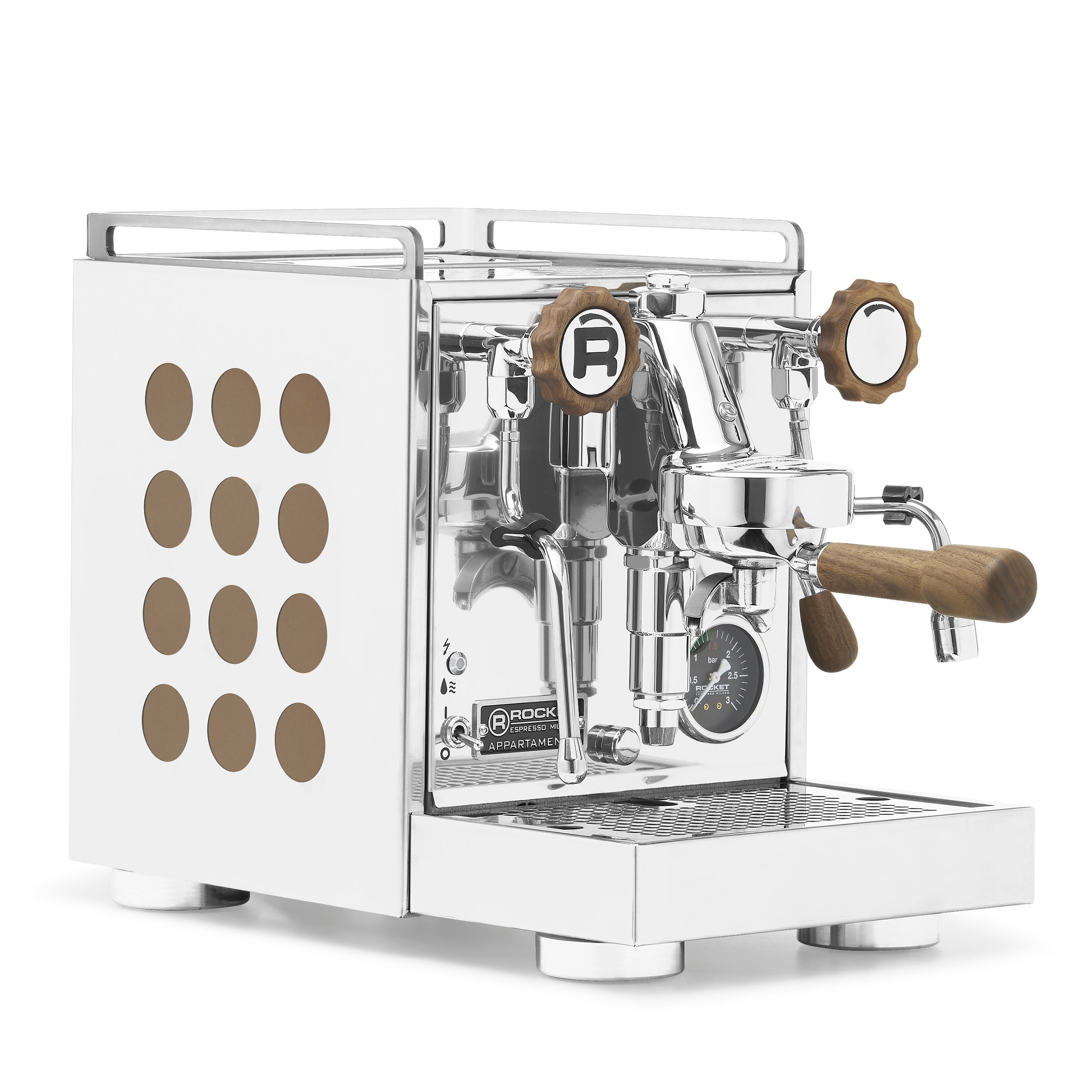 Rocket Espresso Appartamento 2.0 Chrome – Copper / Walnut