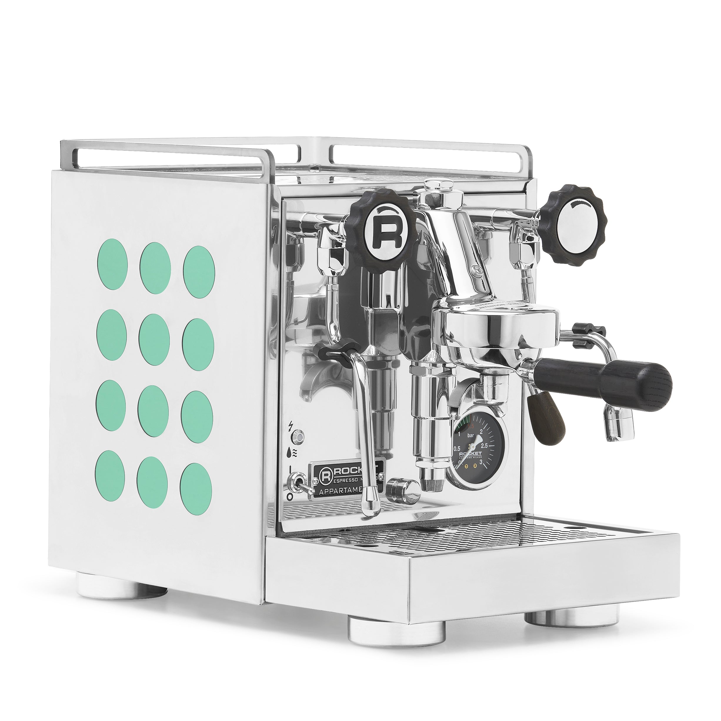 Rocket Espresso Appartamento 2.0 Chrome – Emerald / Blackened Oak