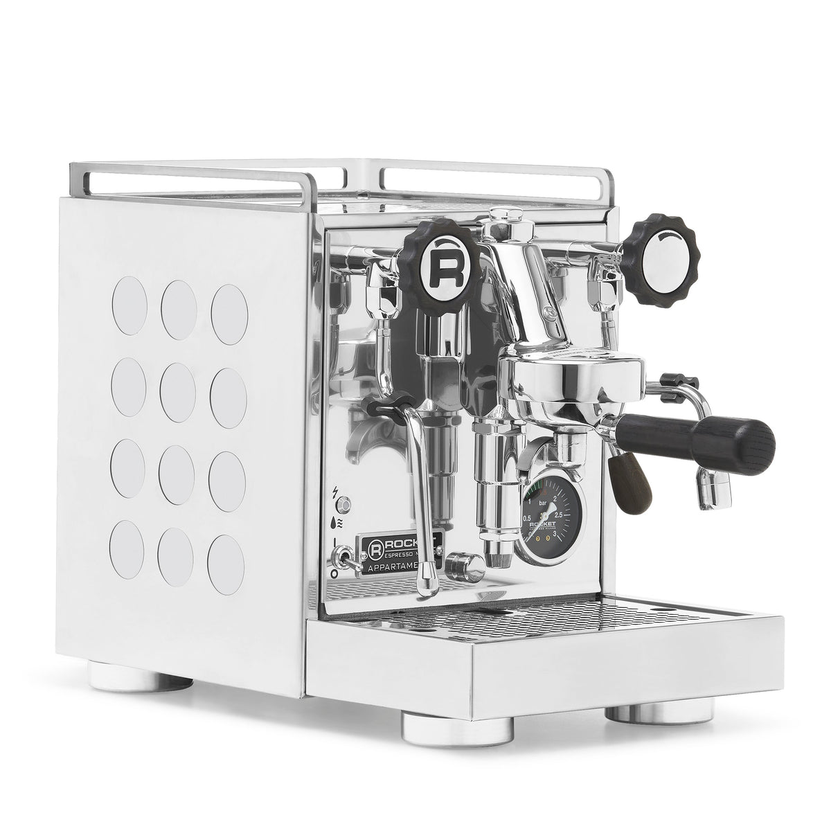 Rocket Espresso Appartamento 2.0 Chrome – White / Blackened Oak