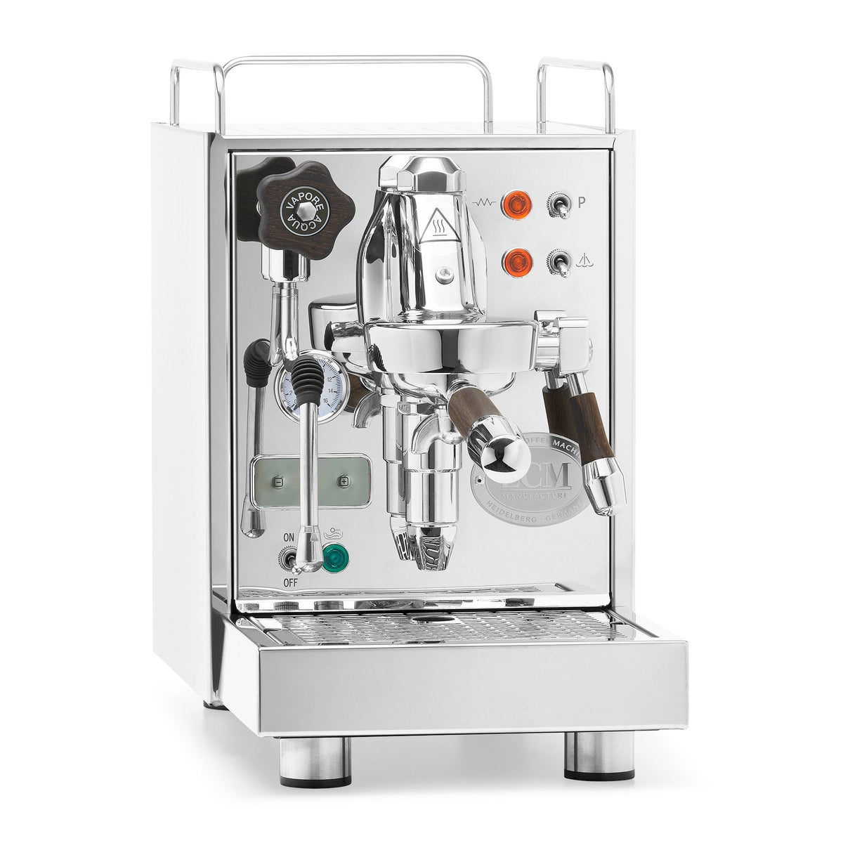 ECM Classika PID Espresso Machine – Stainless Steel / No Flow Control / Blackened Oak
