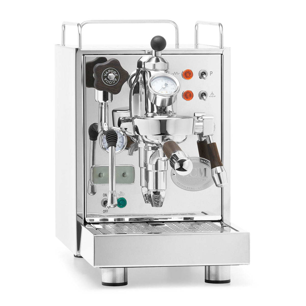 ECM Classika PID Espresso Machine – Stainless Steel / Flow Control / Blackened Oak