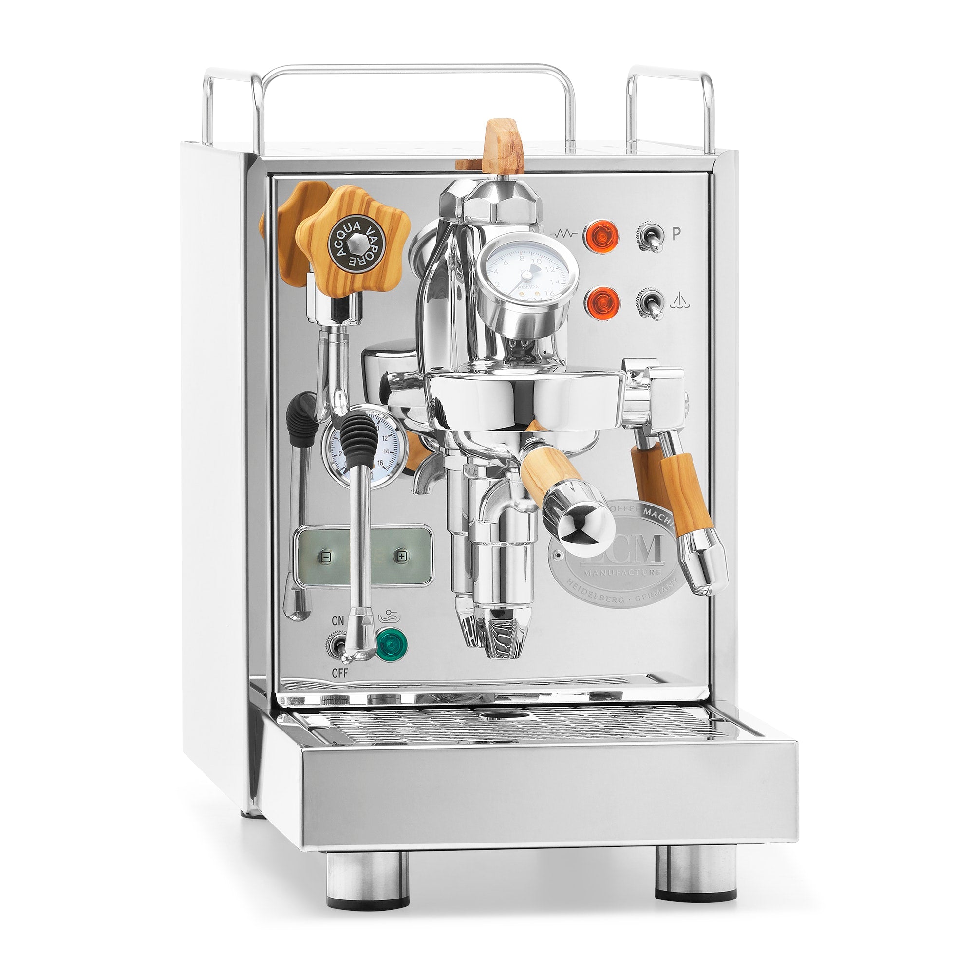 ECM Classika PID Espresso Machine – Stainless Steel / Flow Paddle / Olive Wood