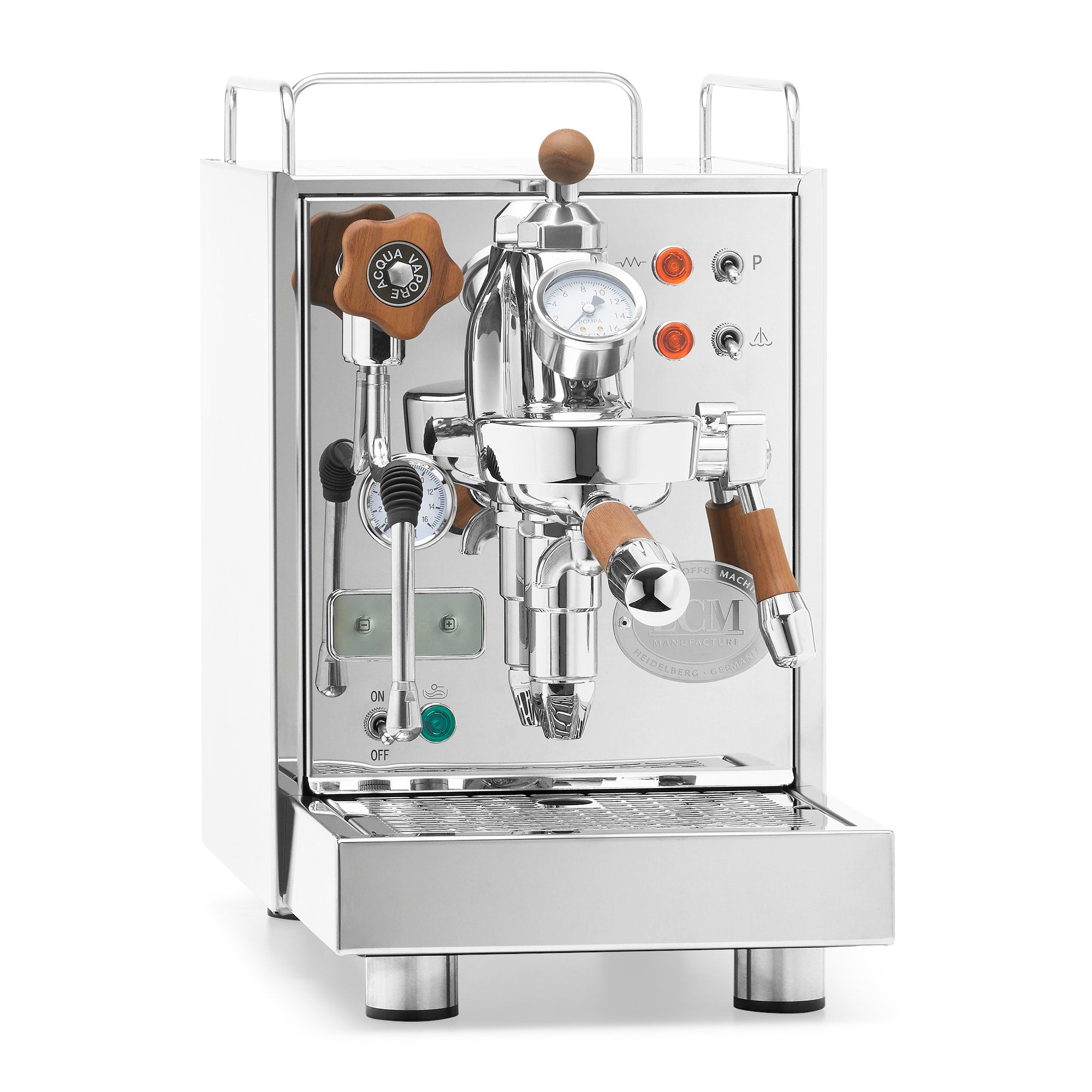 ECM Classika PID Espresso Machine – Stainless Steel / Flow Control / Walnut
