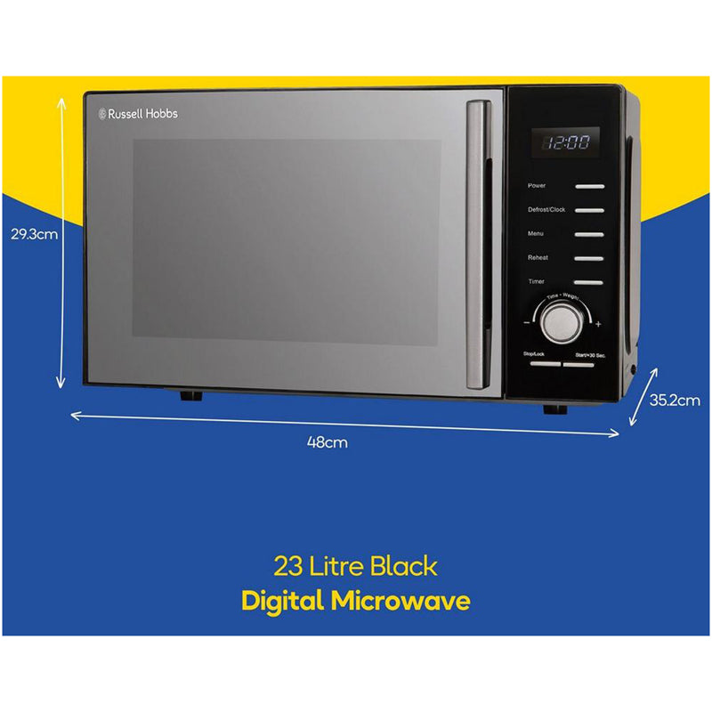 Russell Hobbs RHM2348B 23 Litres Solo Microwave Black – image 4 of 9