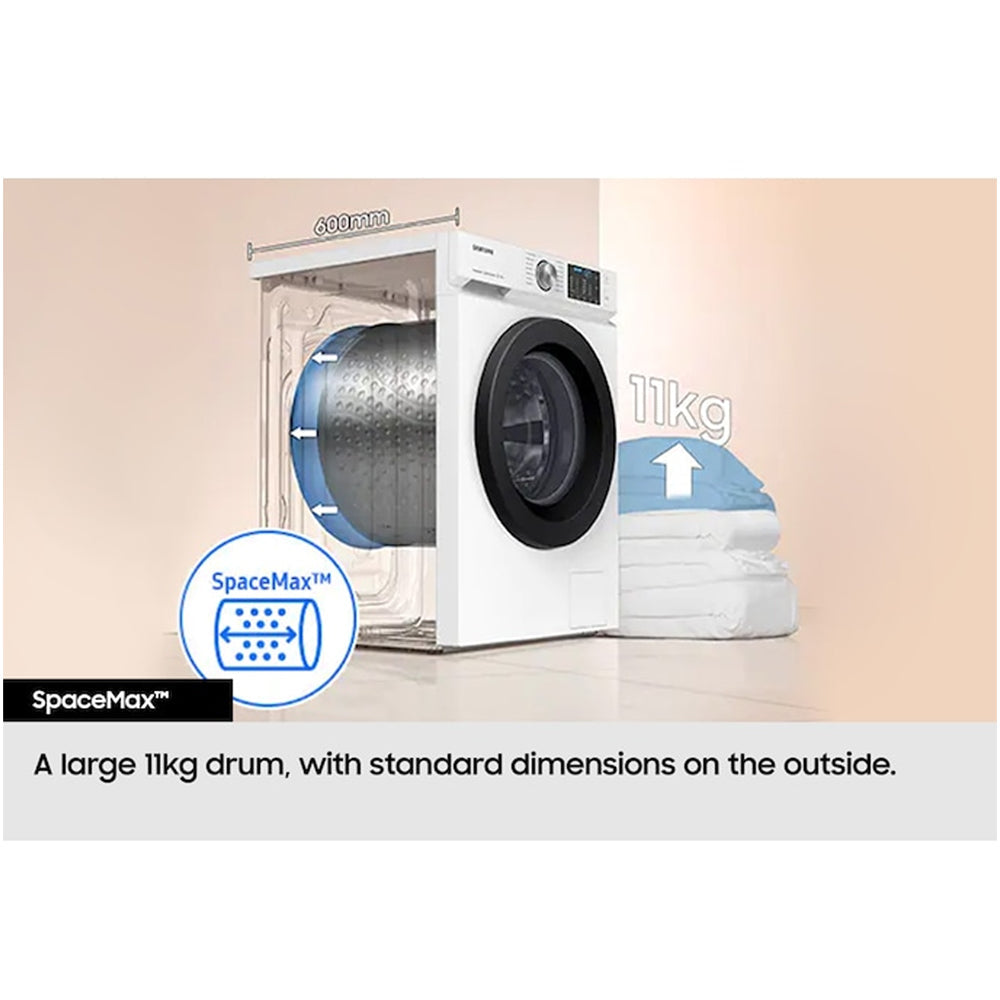 Samsung Series 8 WW11DB8B95GBU1 Bespoke AI Energy 11kg 1400 Spin Smart Washing Machine Black – image 5 of 13
