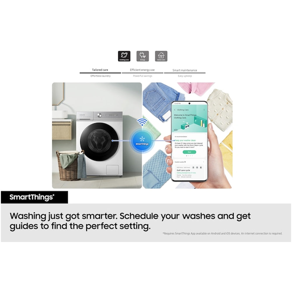 Samsung Series 8 WW11DB8B95GBU1 Bespoke AI Energy 11kg 1400 Spin Smart Washing Machine Black – image 4 of 13