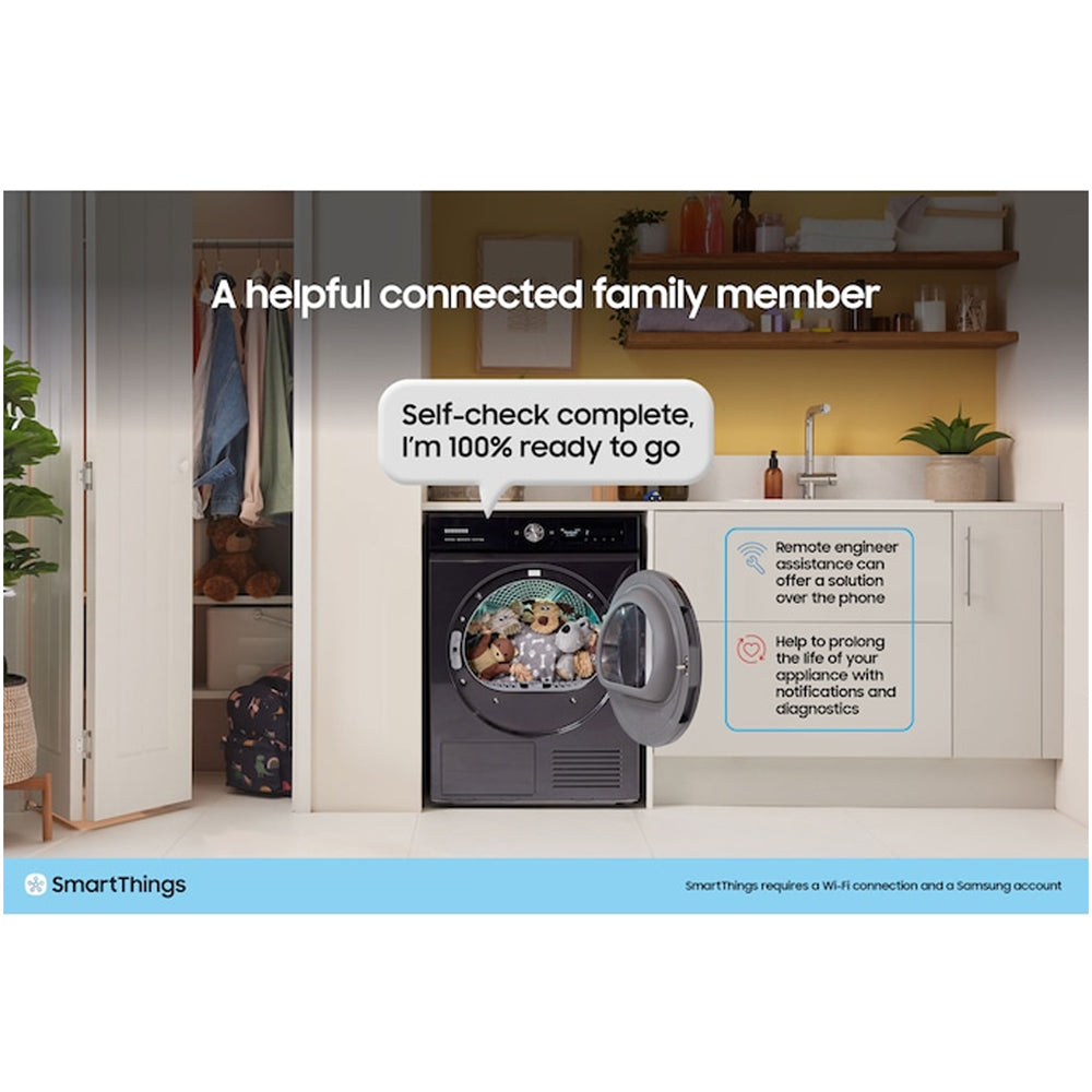 Samsung Series 9 DV90F09F4SU1 with AI Home 9kg Heat Pump Tumble Dryer Dark Steel – image 3 of 11