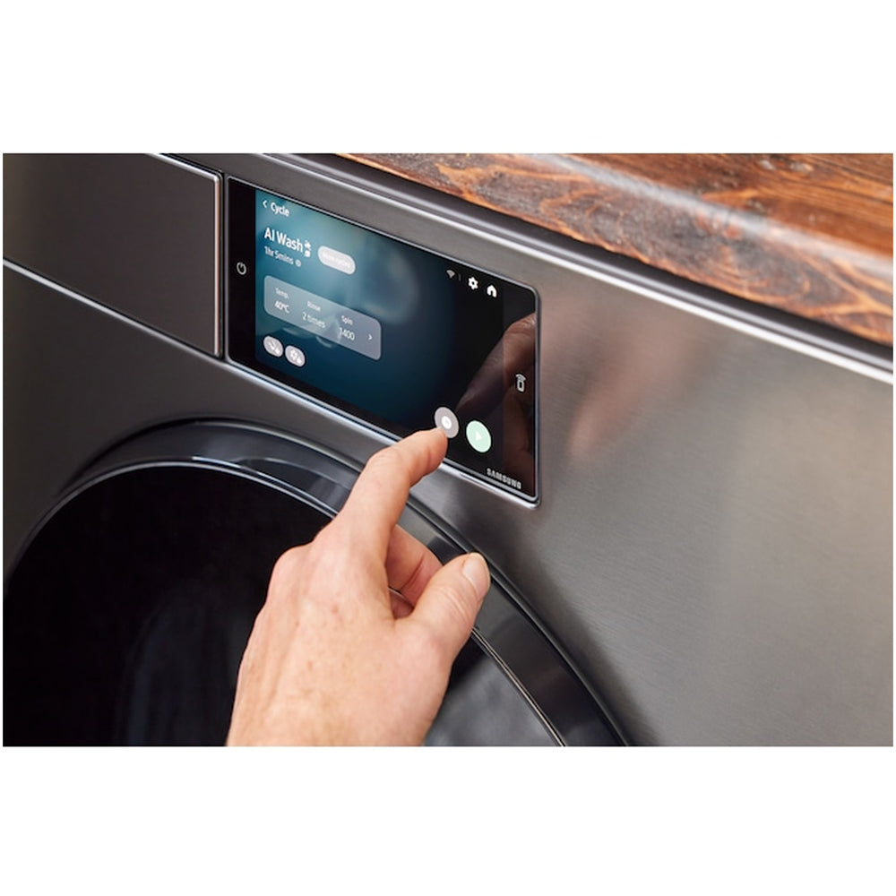 Samsung Series 9 WF90F09C4SU1 Bespoke AI Home 9kg 1400 Spin Smart Washing Machine Dark Steel – image 4 of 16