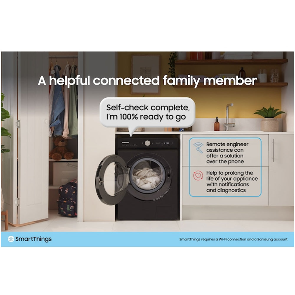 Samsung Series 9 WF90F09C4SU1 Bespoke AI Home 9kg 1400 Spin Smart Washing Machine Dark Steel – image 3 of 16