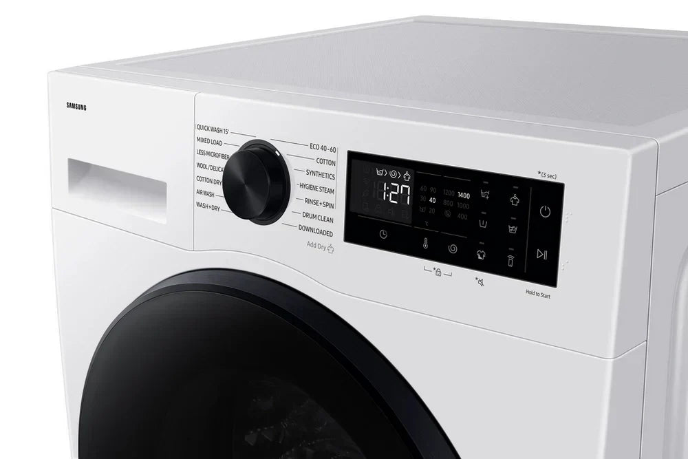 Samsung WD90DG5B15BEEU Series 5 AI Energy 9+6kg 1400 Spin Smart Washer Dryer White – image 3 of 5