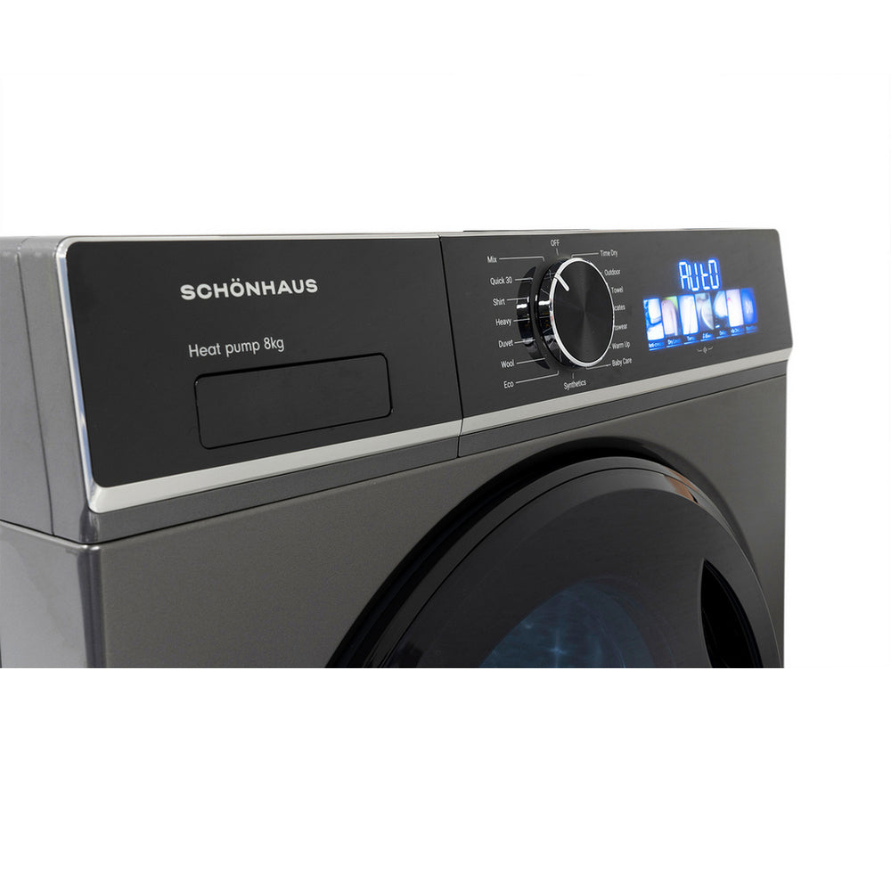 Schonhaus TDSHF018A3G 8kg Heat Pump Tumble Dryer Graphite – image 4 of 9