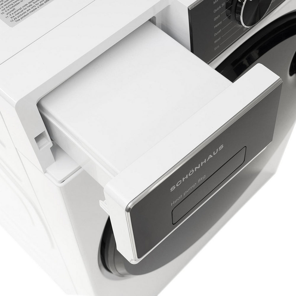 Schonhaus TDSHF018A3W 8kg Heat Pump Tumble Dryer White – image 3 of 10