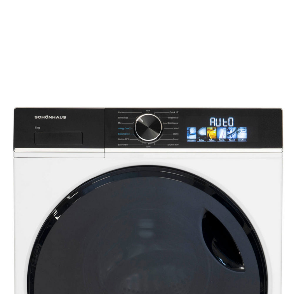 Schonhaus WMSF01814AW 8kg 1400 Spin Freestanding Washing Machine White – image 4 of 8