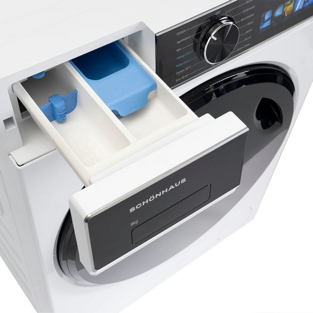 Schonhaus WMSF01814AW 8kg 1400 Spin Freestanding Washing Machine White – image 5 of 8