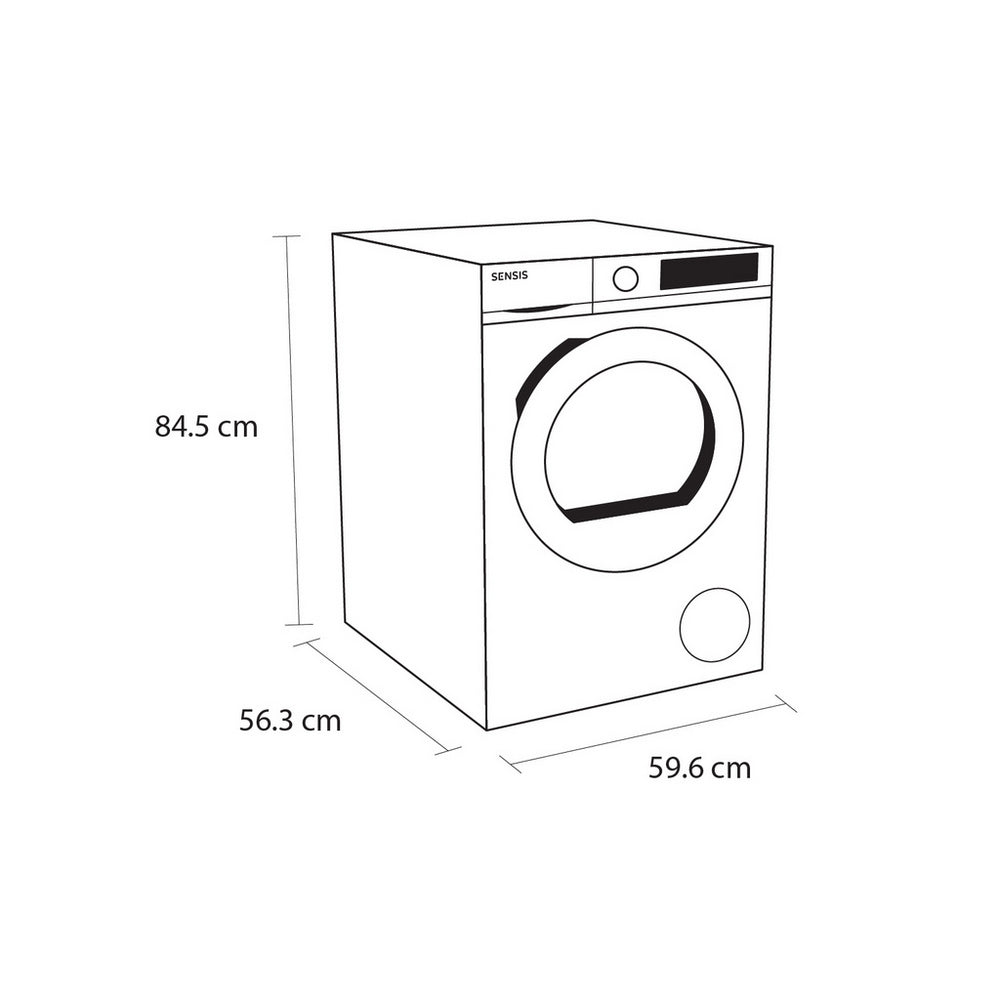 Sensis TDHF018A2W 8kg Heat Pump Tumble Dryer White – image 7 of 11