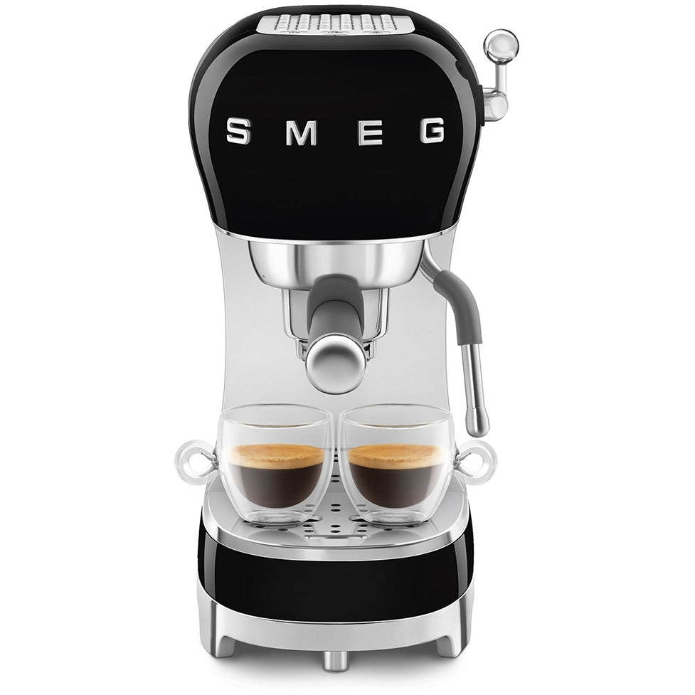 Smeg ECF02BLUK 50s Retro Style Espresso Coffee Machine with Steam Wand Black – image 2 of 5