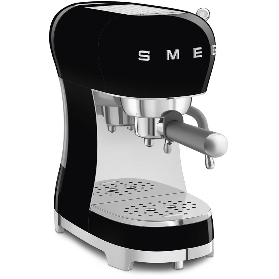 Smeg ECF02BLUK 50s Retro Style Espresso Coffee Machine with Steam Wand Black – image 3 of 5
