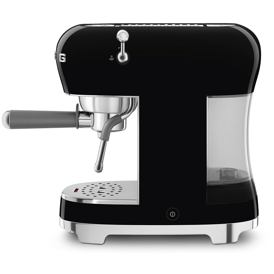 Smeg ECF02BLUK 50s Retro Style Espresso Coffee Machine with Steam Wand Black – image 5 of 5